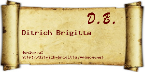 Ditrich Brigitta névjegykártya