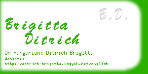 brigitta ditrich business card